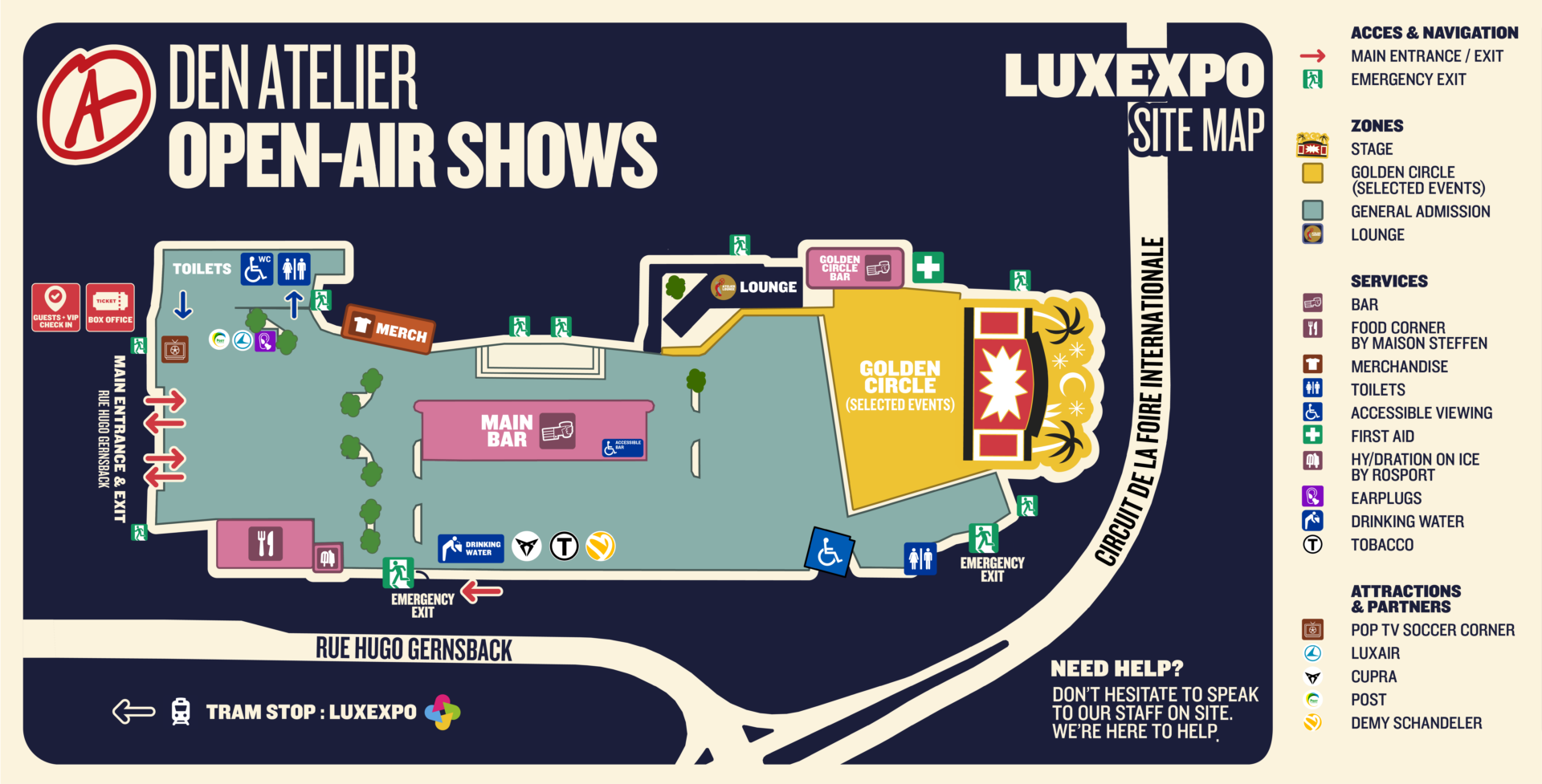 Site map of Luxexpo Open-Air